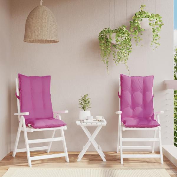 ARDEBO.de - Hochlehner-Auflagen 2 Stk. Rosa Oxford-Gewebe