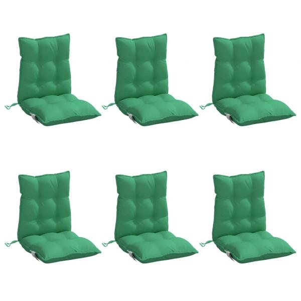 Niedriglehner-Auflagen 6 Stk. Grün Oxford-Gewebe