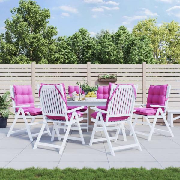 ARDEBO.de - Niedriglehner-Auflagen 6 Stk. Rosa Oxford-Gewebe