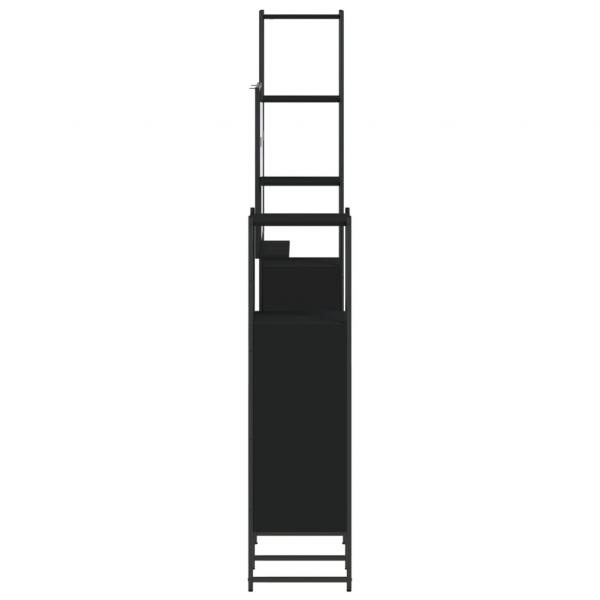 4-tlg. Badmöbel-Set Schwarz Holzwerkstoff