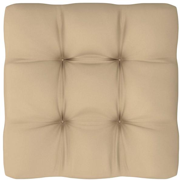 ARDEBO.de - Palettenkissen Beige 60x60x12 cm Stoff