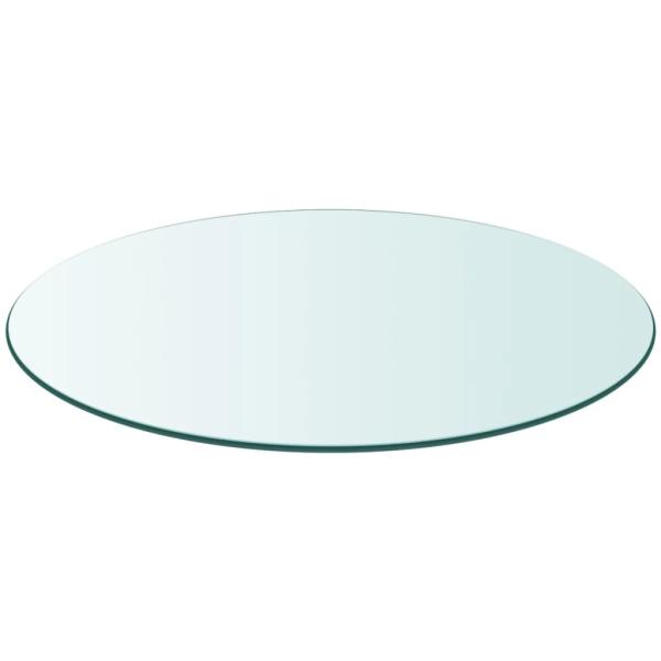 Tischplatte aus gehärtetem Glas rund 700 mm 