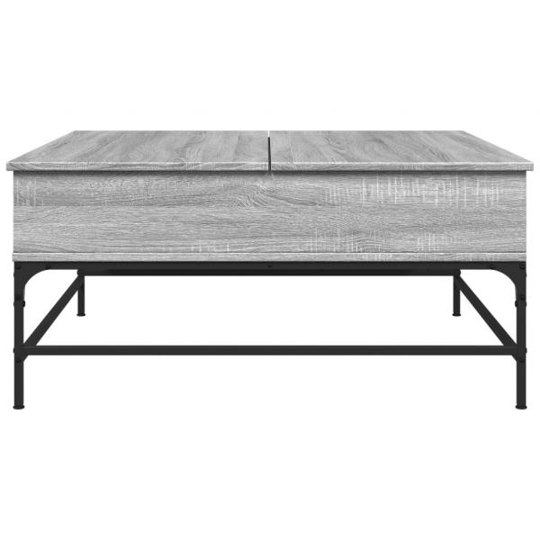 Couchtisch Grau Sonoma 95x95x45 cm Holzwerkstoff und Metall
