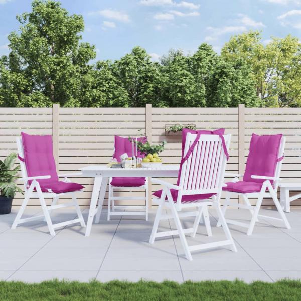 ARDEBO.de - Hochlehner-Auflagen 4 Stk. Rosa Oxford-Gewebe