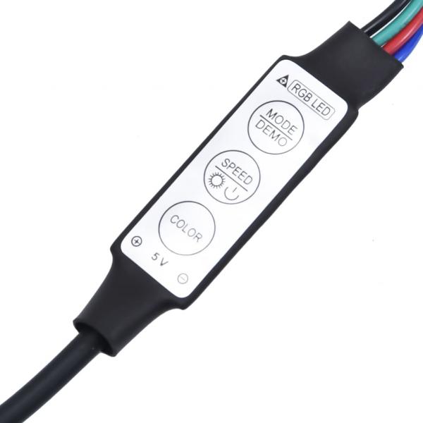 Bettgestell mit LED Braun Sonoma-Eiche 135x190 cm
