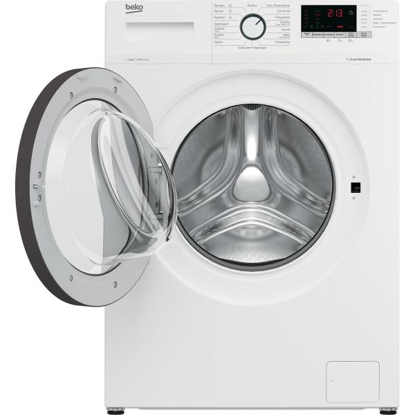 Beko WLM81434NPSA 8 kg Frontlader Waschmaschine, 60 cm breit, 1400 U/Min, Kindersicherung, StainExpert, 14-Min-Kurzprogramm, weiß
