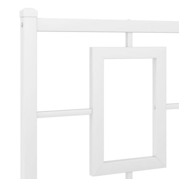 Kopfteil Metall Weiß 135 cm