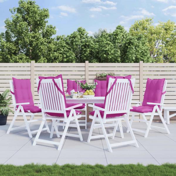 ARDEBO.de - Hochlehner-Auflagen 6 Stk. Rosa Oxford-Gewebe