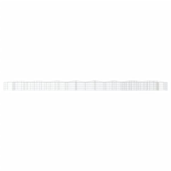 Gabionen-Hochbeet mit Hochbogen 800x100x50 cm Verzinktes Eisen