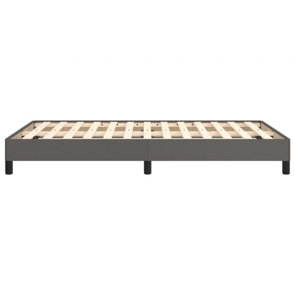 Bettgestell Grau 120x190 cm Kunstleder