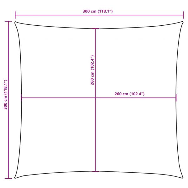 Sonnensegel Oxford-Gewebe Quadratisch 3x3 m Braun