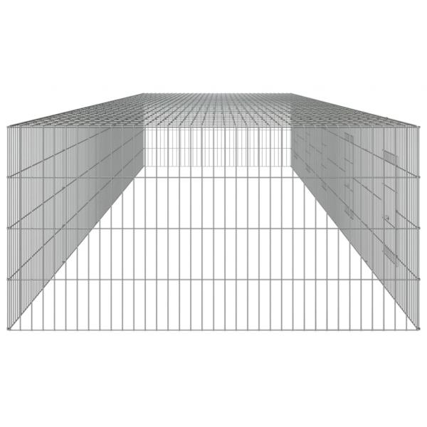 Kaninchenkäfig 5 Paneele 541x109x54 cm Verzinktes Eisen