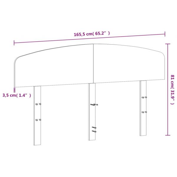 Kopfteil Wachsbraun 160 cm Massivholz Kiefer