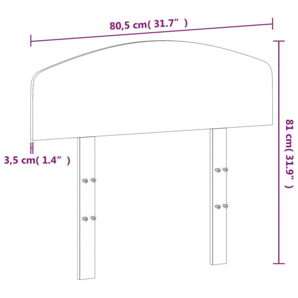 Kopfteil Wachsbraun 75 cm Massivholz Kiefer