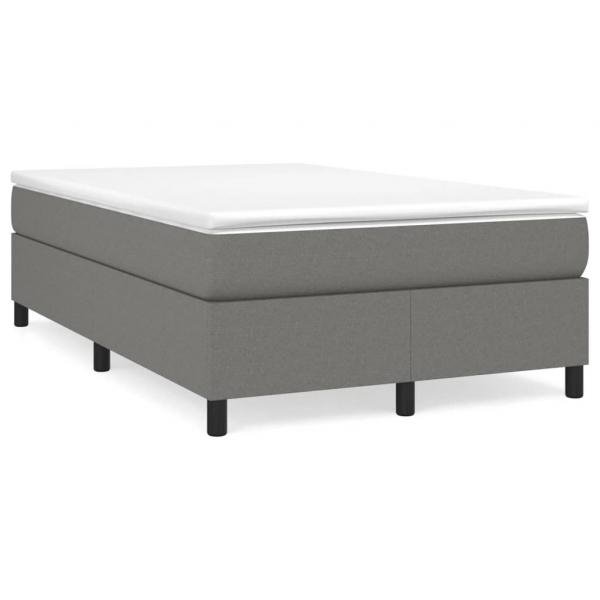 ARDEBO.de - Boxspringbett mit Matratze Dunkelgrau 120x190 cm Stoff