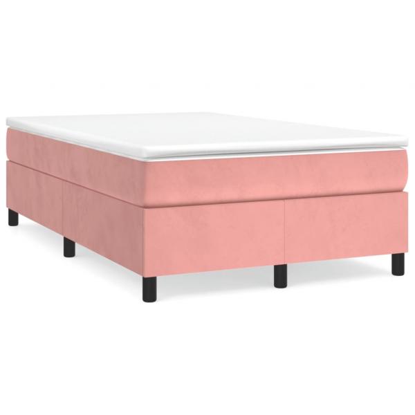 ARDEBO.de - Boxspringbett mit Matratze Rosa 120x190 cm Samt