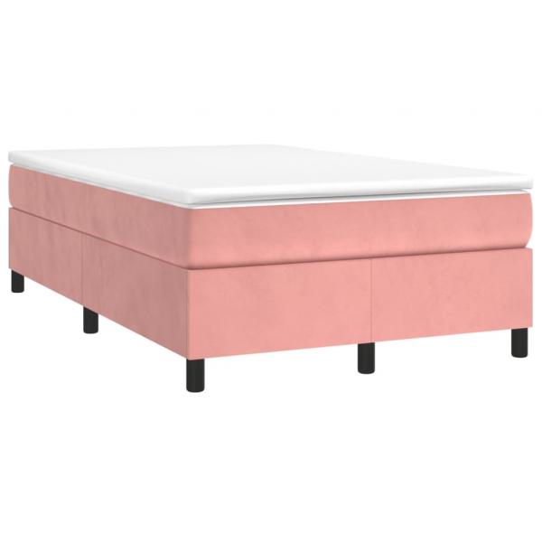 Boxspringbett mit Matratze Rosa 120x190 cm Samt