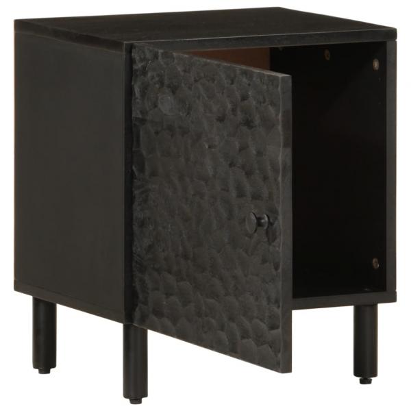 Nachttisch Schwarz 40x33x46 cm Massivholz Mango