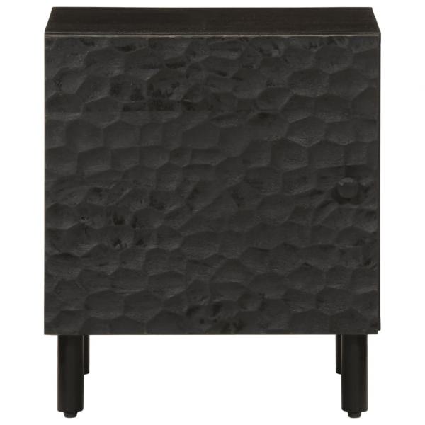 Nachttisch Schwarz 40x33x46 cm Massivholz Mango