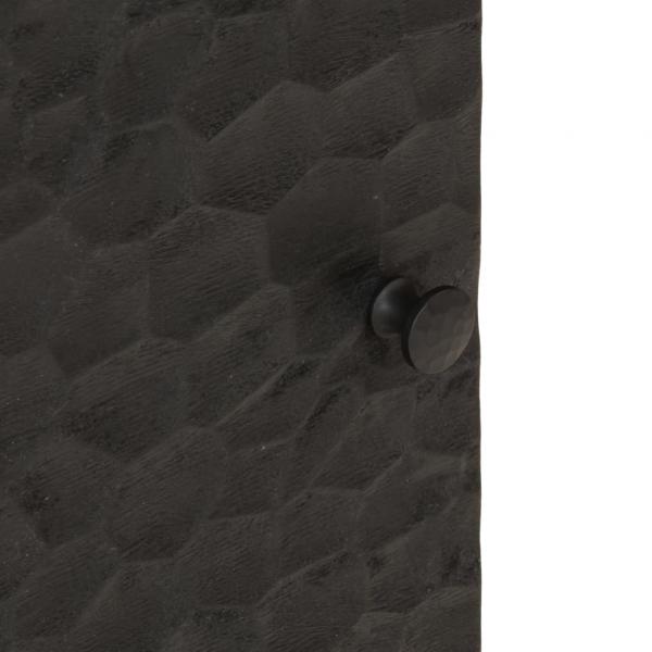 Nachttisch Schwarz 40x33x46 cm Massivholz Mango
