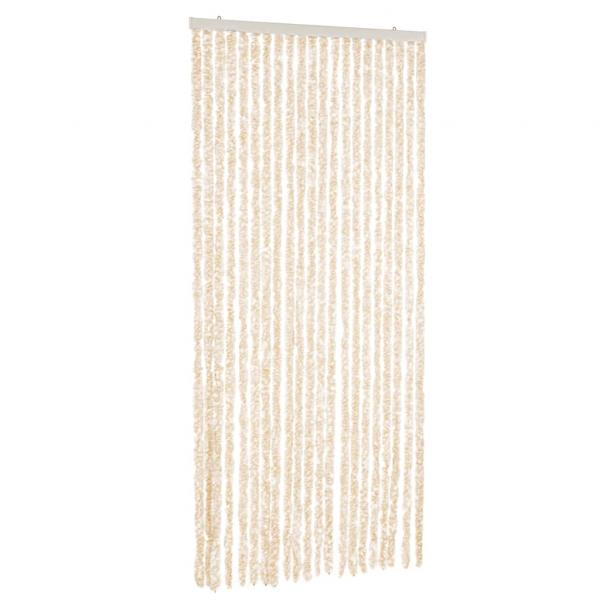 Fliegenvorhang Beige und Weiß 100x200 cm Chenille