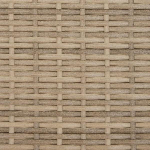 Sonnenliege mit Dach und Kissen Beige Poly Rattan