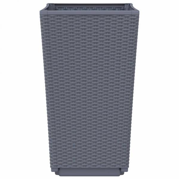 Pflanzkübel 4 Stk. Grau 32,5x32,5x57 cm PP