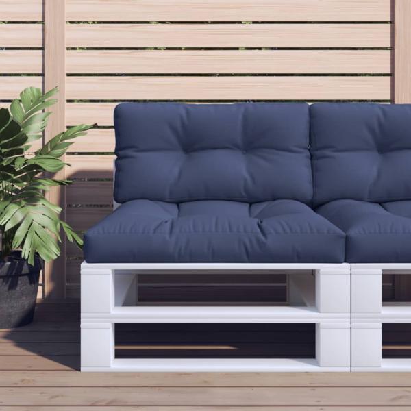 ARDEBO.de - Palettenkissen-Set Marineblau 70x40x12 cm Stoff