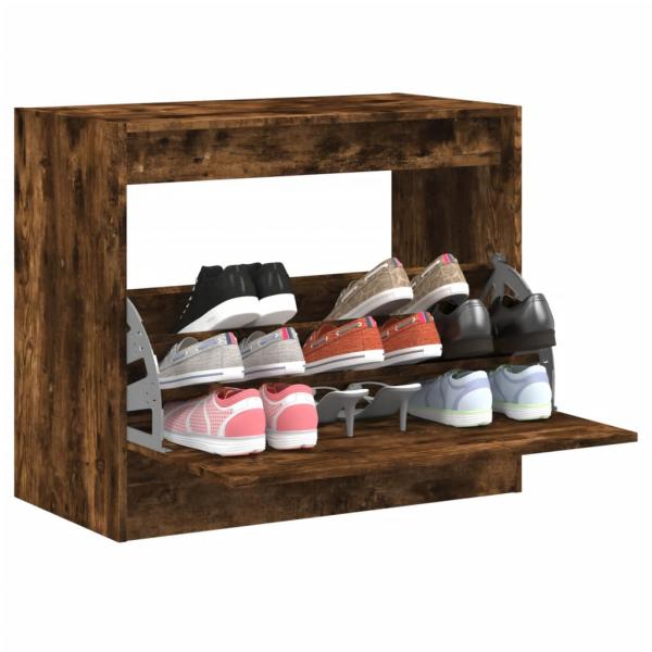 ARDEBO.de - Schuhschrank Räuchereiche 80x42x69 cm Holzwerkstoff