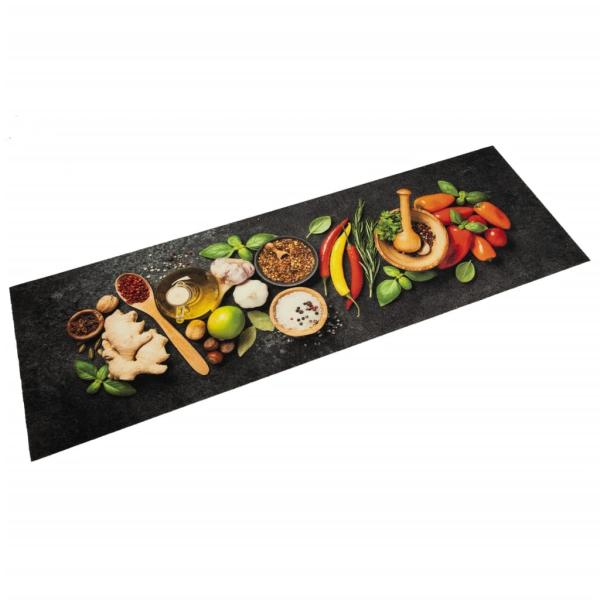 ARDEBO.de - Küchenteppich Waschbar Gewürze 60x180 cm Samt