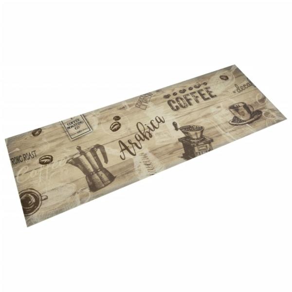 ARDEBO.de - Küchenteppich Waschbar Kaffee Braun 60x180 cm Samt