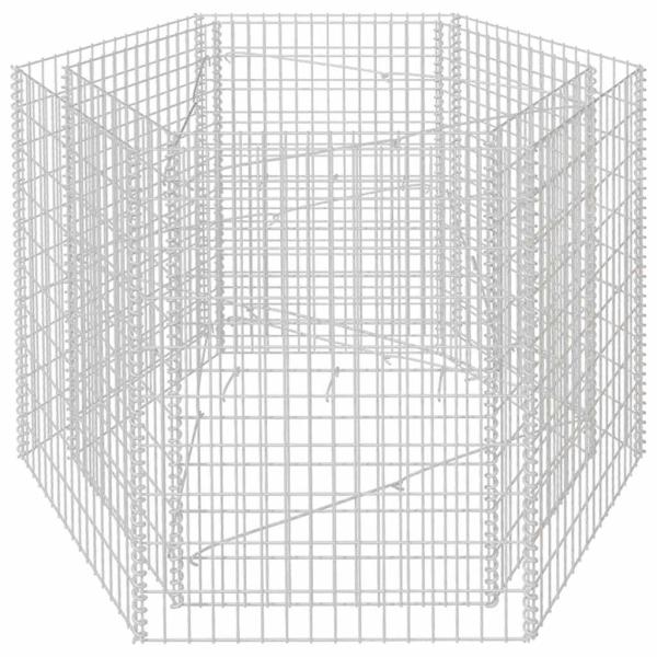 Sechseckiges Gabionen-Hochbeet 160×140×100 cm