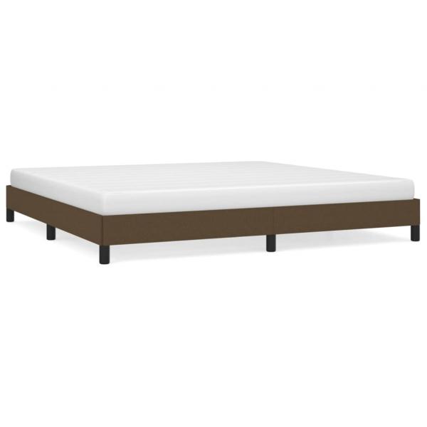 Bettgestell Dunkelbraun 200x200 cm Stoff