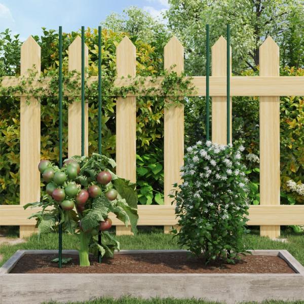 ARDEBO.de - Pflanzenstützen 30 Stk. Grün 115 cm Stahl