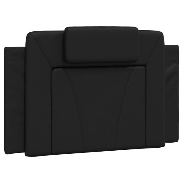 Bettgestell mit LED Schwarz 90x190 cm Kunstleder