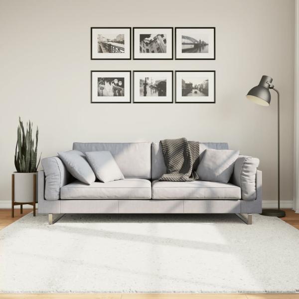ARDEBO.de - Teppich OVIEDO Kurzflor Creme 200x200 cm