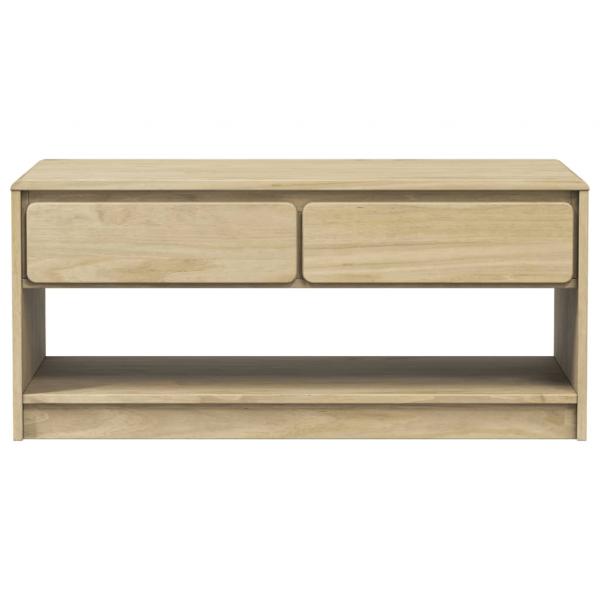 Couchtisch SAUDA Eiche-Optik 99x55x45 cm Massivholz Kiefer