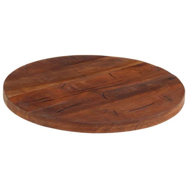 Tischplatte Ø 60x2,5 cm Rund Altholz Massiv