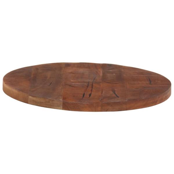 Tischplatte Ø 60x2,5 cm Rund Altholz Massiv