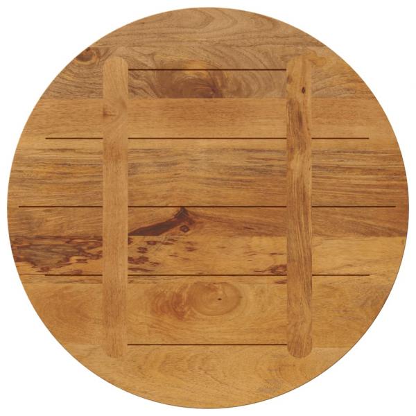 Tischplatte Ø 80x2,5 cm Rund Massivholz Mango