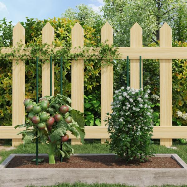 ARDEBO.de - Pflanzenstützen 30 Stk. Grün 60 cm Stahl