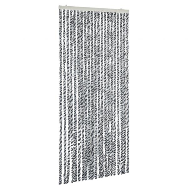 Fliegenvorhang Grau, Schwarz und Weiß 100x200 cm Chenille
