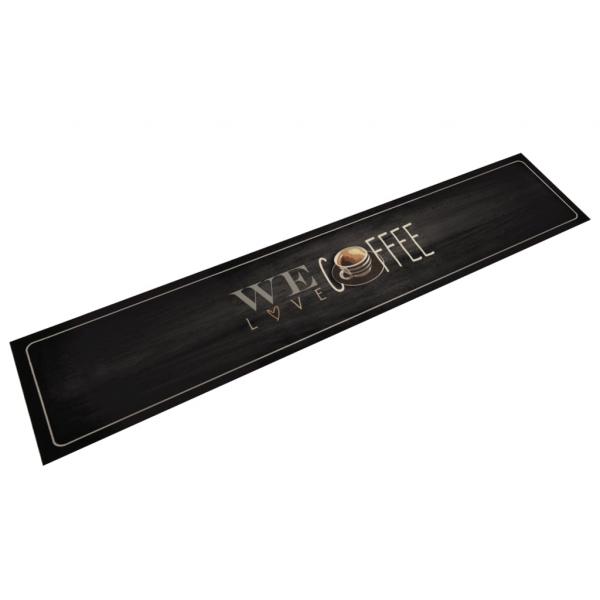 ARDEBO.de - Küchenteppich Waschbar Kaffee 60x300 cm Samt
