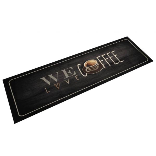 ARDEBO.de - Küchenteppich Waschbar Kaffee 45x150 cm Samt