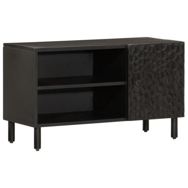 ARDEBO.de - TV-Schrank Schwarz 80x31x46 cm Massivholz Mango