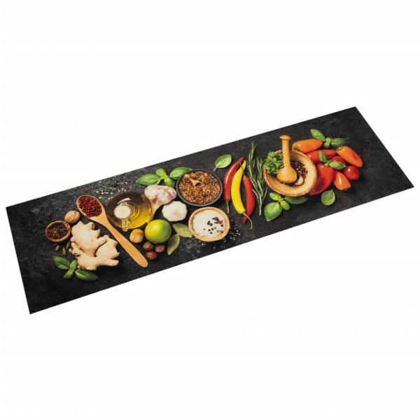 ARDEBO.de - Küchenteppich Waschbar Gewürze 45x150 cm Samt