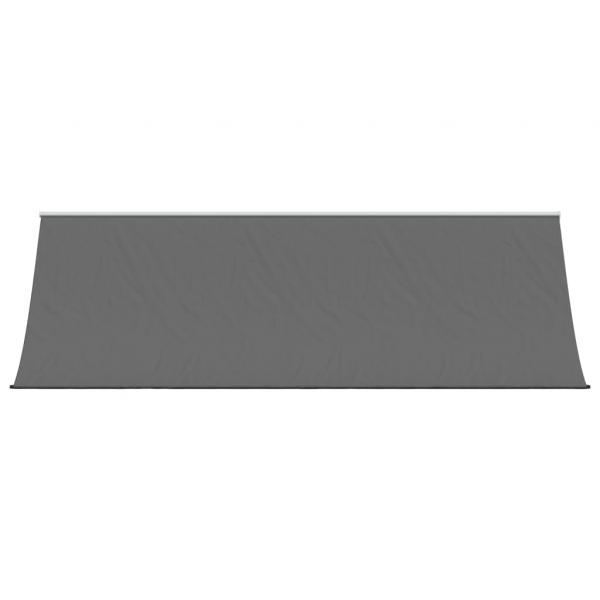 Markise Einziehbar Anthrazit 400x150 cm Stoff und Stahl