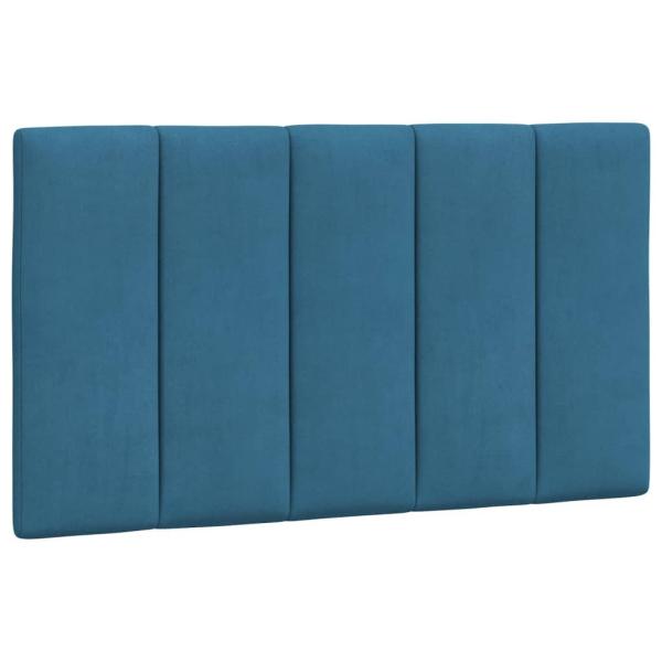 Bettgestell mit LED-Leuchten Blau 80x200 cm Samt