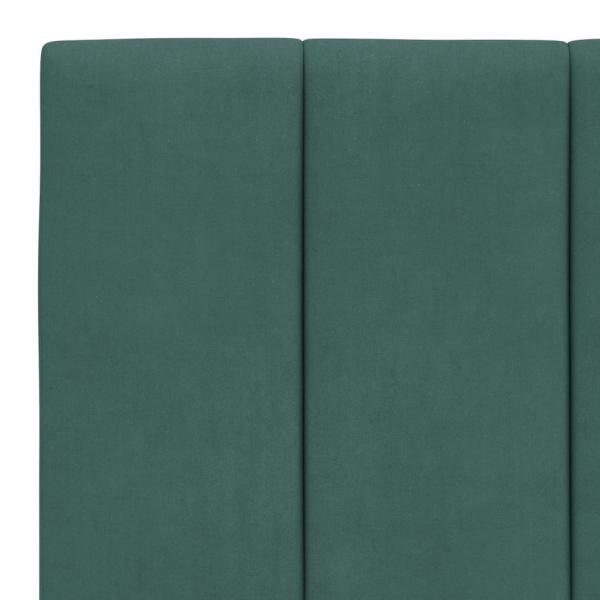 Bettgestell mit LED-Leuchten Dunkelgrün 100x200 cm Samt