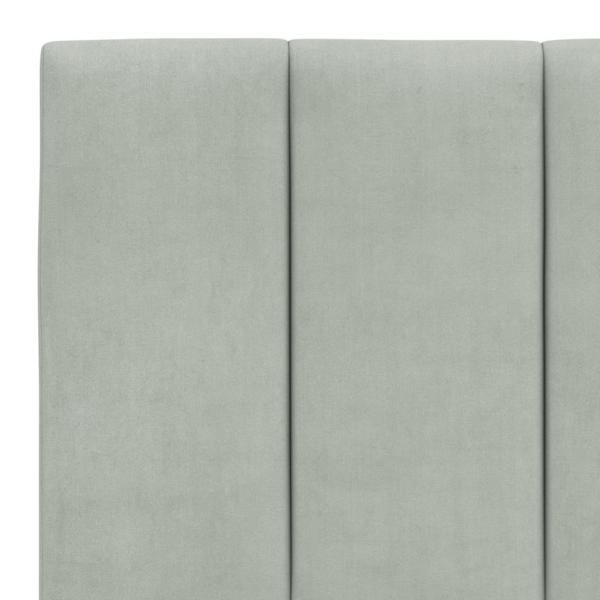 Bettgestell mit LED-Leuchten Hellgrau 160x200 cm Samt